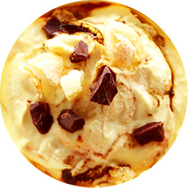 Сливочно-ванильное мороженое с кусочками шоколада